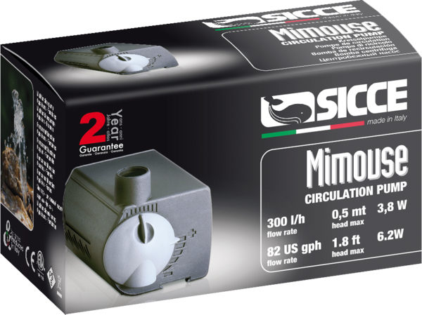 SICCE MI-Mouse Pumpe 300l/h 0,5m max Förderhöhe Multipumpe