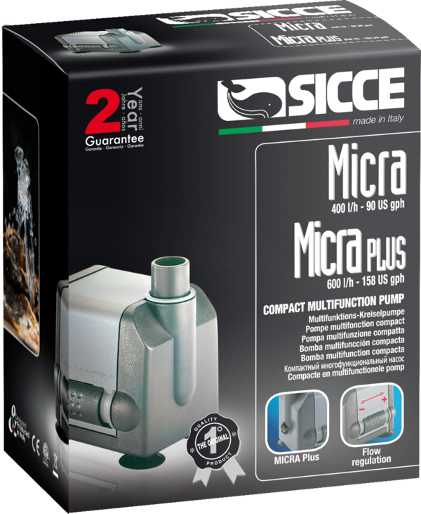 SICCE MICRA PLUS Pumpe 600l/h 0,85m max. Förderhöhe Multipumpe