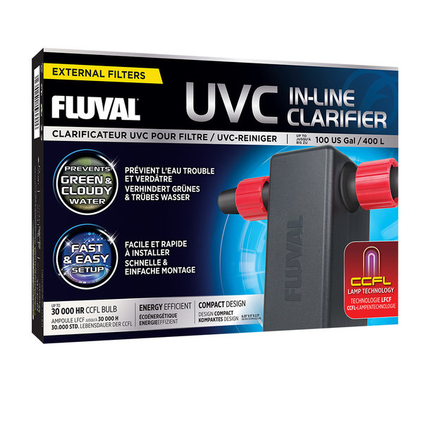 Fluval UVC In-Line Clarifier - UVC Klärer mit CCFL-Lamp Technologie